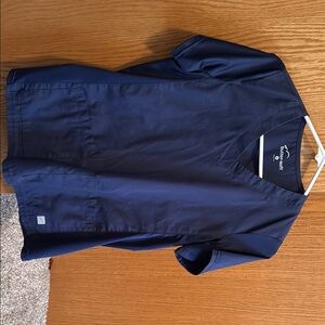 Navy Blue Scrub Top